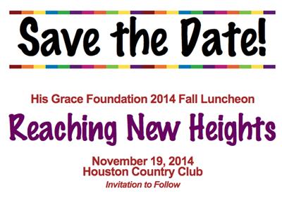 Save the Date - HGF 2014 Fall Luncheon